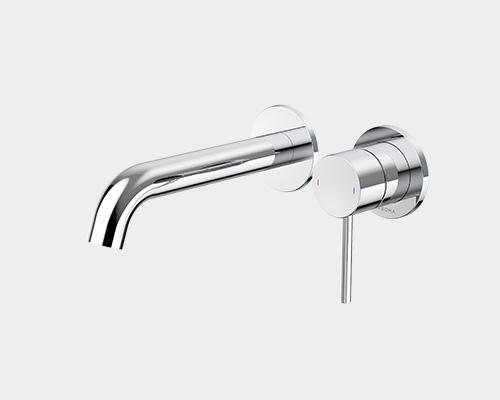 Liano II 175mm Wall Basin / Bath Mixer - 2 x Round Cover Plates